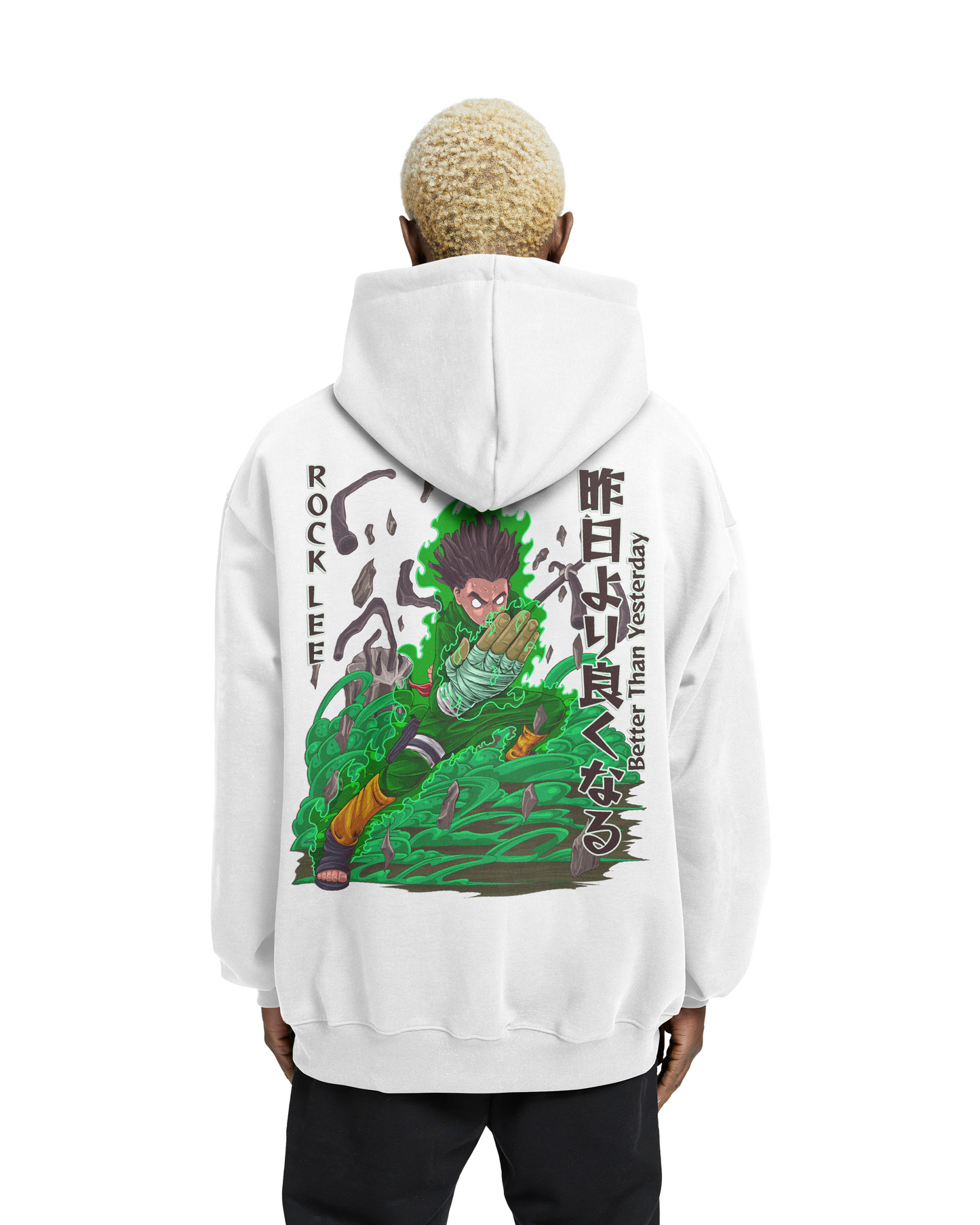 "ROCK LEE x BETTER THAN YESTERDAY" - Heavy Oversized Hoodie